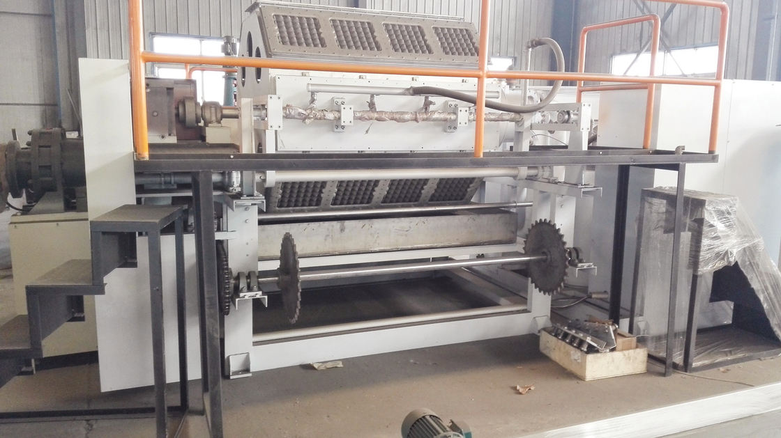 Rotary Paper Egg Tray Machine 4000pcs/H Orange And Green Pulp Molding Machine With 4-Layer Metal Dryer For  Paper Egg Carton / Tray Making Apple Tray Making
