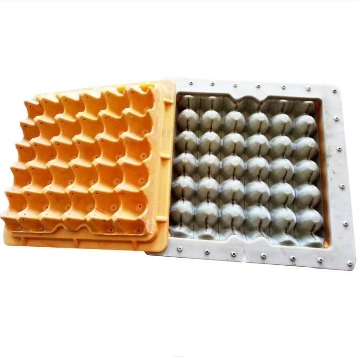 Plastic Film Packaging Method Paper Egg Tray Manufacturing Machine For 700 - 5000pcs/h Capacity