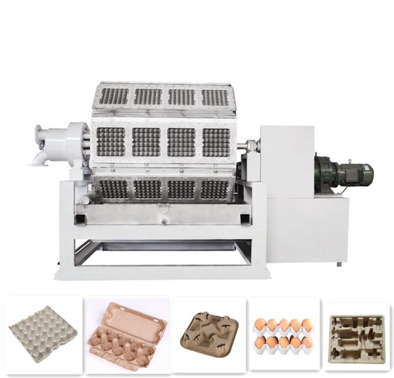 Automatic Rotary Egg Carton Production Line Egg Tray Making Machine With Cast Iron And Steel Structure