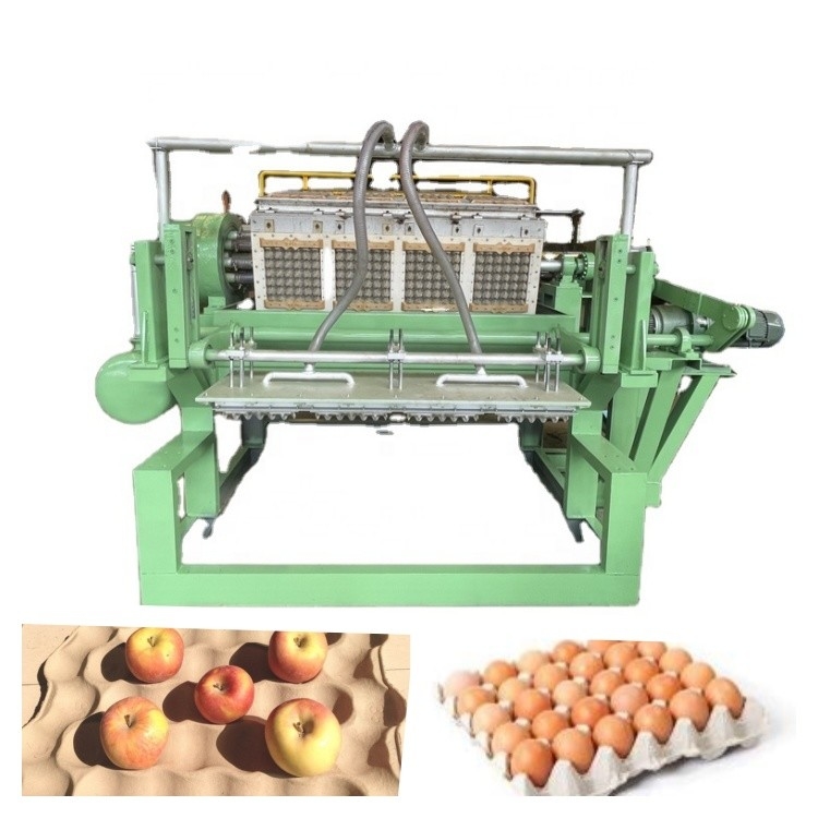 Automatic Rotary Egg Carton Production Line Egg Tray Making Machine With Cast Iron And Steel Structure