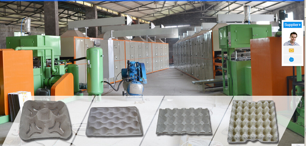 Reciprocating Type Pulp Molding Machine For Apple Tray / Wine Tray CE Certificate