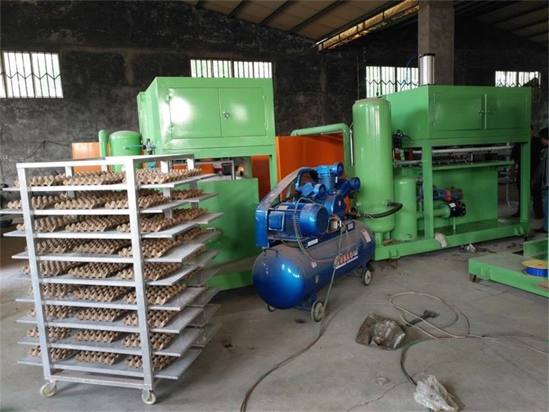 Reciprocating Type Egg Tray Production Line , Paper Pulp Molding Machine 20kw-80kw