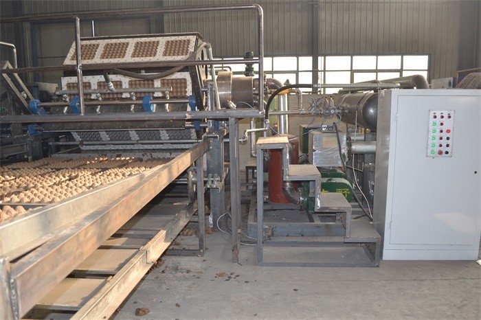 Rotary Paper Egg Tray Machine 4000pcs/H Orange And Green Pulp Molding Machine With 4-Layer Metal Dryer For  Paper Egg Carton / Tray Making Apple Tray Making