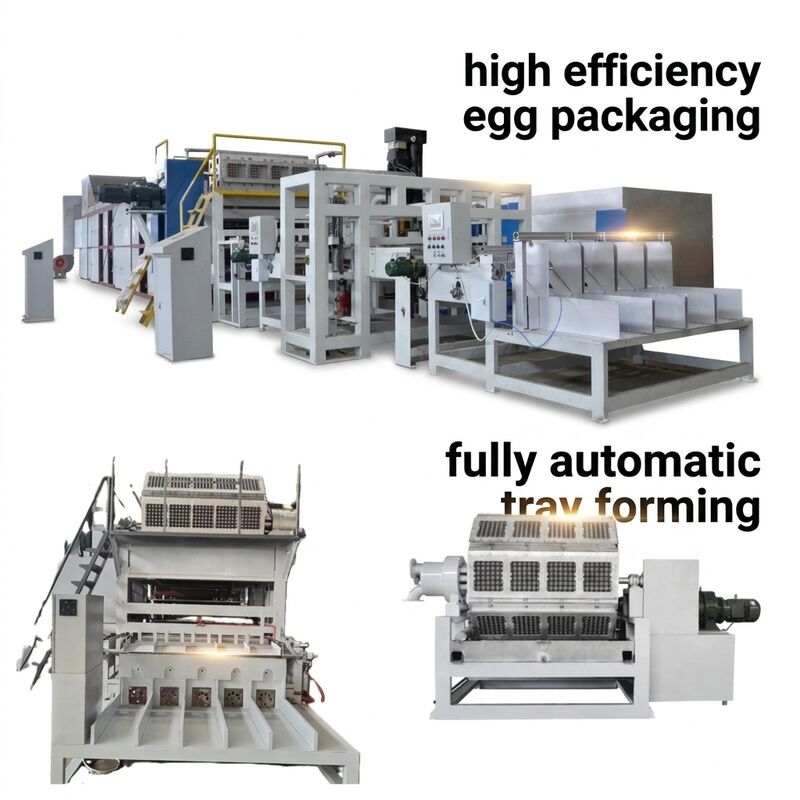 Rotary 3000pcs per hour Paper Egg Tray Production Line 4*4 Molds Egg Tray Machine with Complete Pulping Forming Drying and Automatic Stacking Systems