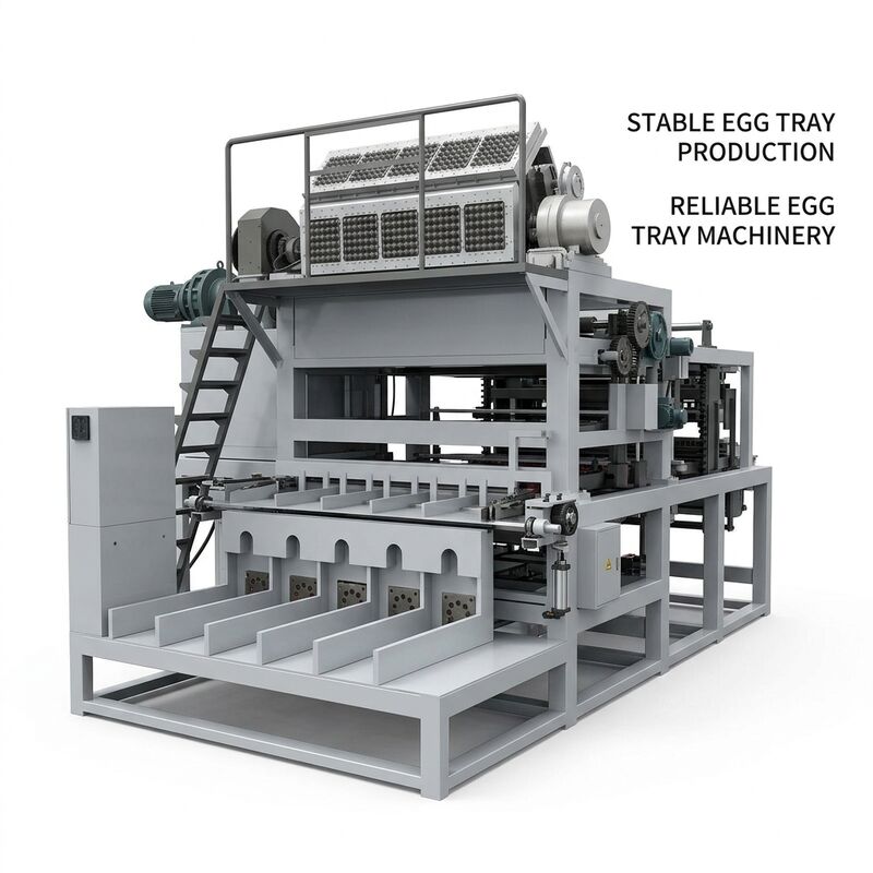 5*8Molds 5000pcs/h Paper Egg Tray Production Line Machine With Complete Pulping Forming Drying And Automatic Stacking Systems For Paper Egg Tray Egg Carton Shoe Tray Seedling Tray Making