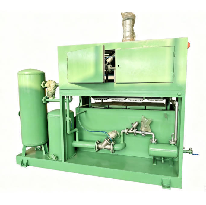 PLC Controlled 1300-1500pcs Per Hour Egg Tray Machine Egg Carton Machine For Making Egg Trays Egg Cartons Shoes Trays Nursery Trays For Small Business Idea Aluminum molds