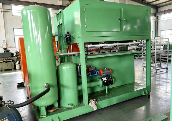 Aluminum molds 45kw 1500pcs Per Hour Egg Tray Machine EggTray Production Line For Making Egg Trays Egg Cartons Shoes Trays Nursery Trays PLC Controlled
