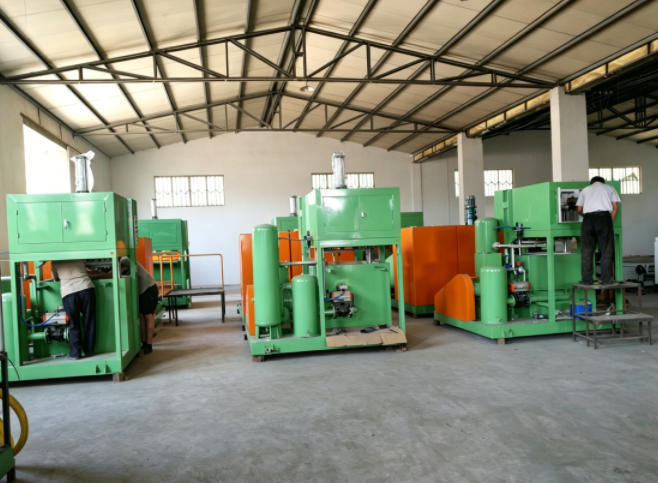 PLC Controlled 1300-1500pcs Per Hour Egg Tray Machine Egg Carton Machine For Making Egg Trays Egg Cartons Shoes Trays Nursery Trays For Small Business Idea Aluminum molds