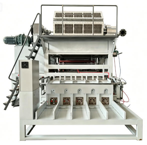 Rotary 5000pcs/h Paper Egg Tray Production Line Machine With Complete Pulping Forming Drying And Automatic Stacking Systems For Paper Egg Tray Egg Carton Apple Trays making with 5*8 Forming Molds
