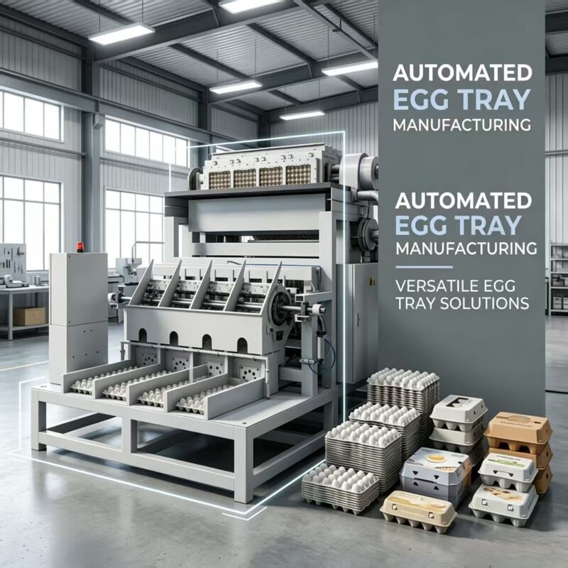 WANYOU WY-P6 Rotary Egg Tray Forming Machine with PLC Automatic Control for 2000-3000 pcs/h Production Using Recycled Paper Pulp