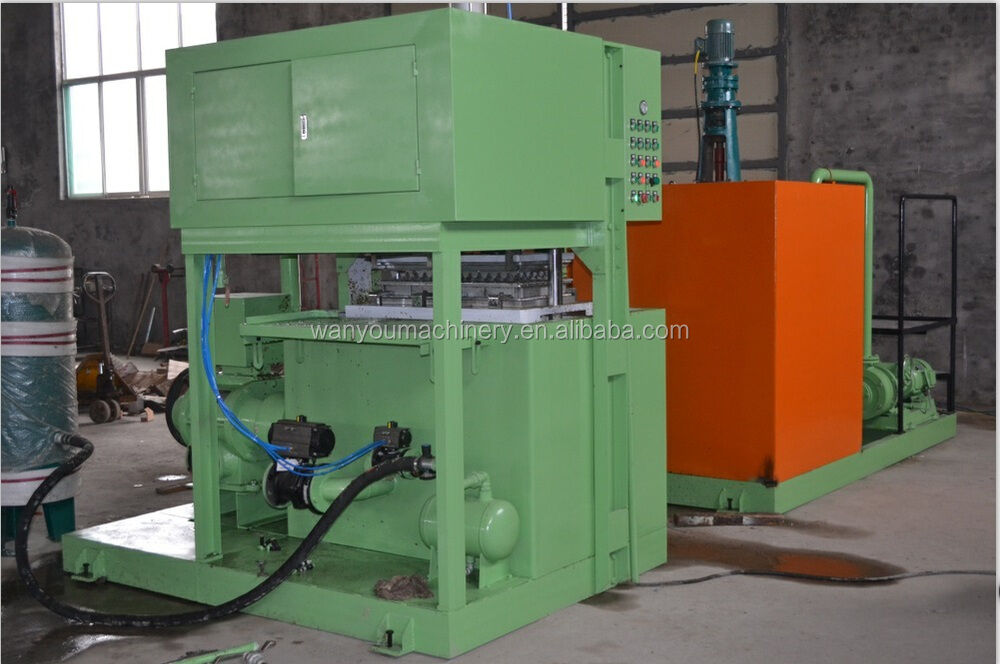 40KW Recycled Paper Egg Tray Machine Pulp Molding Machine Processing Type PLC Controlled