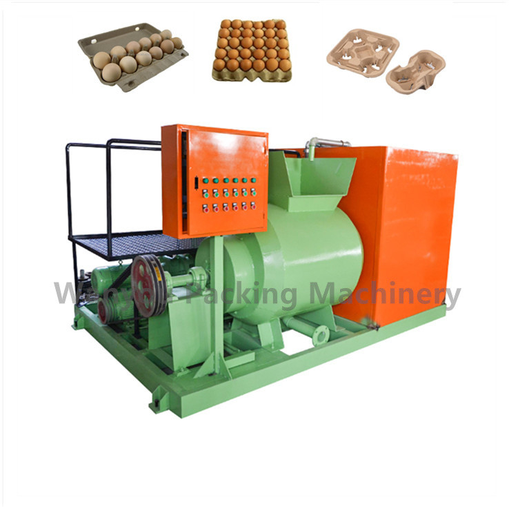 Chicken Farms Egg Tray Making Machine With Aluminum Molds   20 - 100kw 700 - 6000pcs/Hr