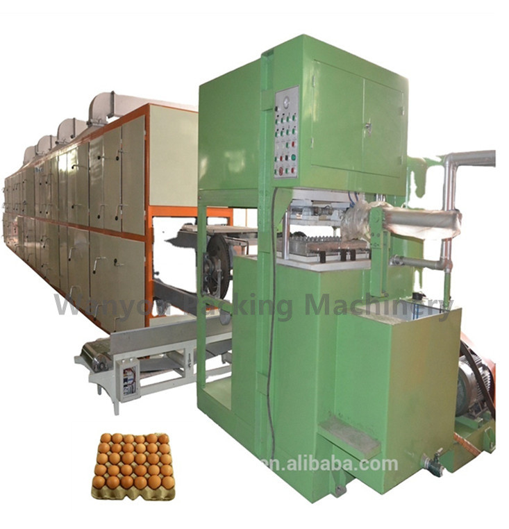 Chicken Farms Egg Tray Making Machine With Aluminum Molds   20 - 100kw 700 - 6000pcs/Hr